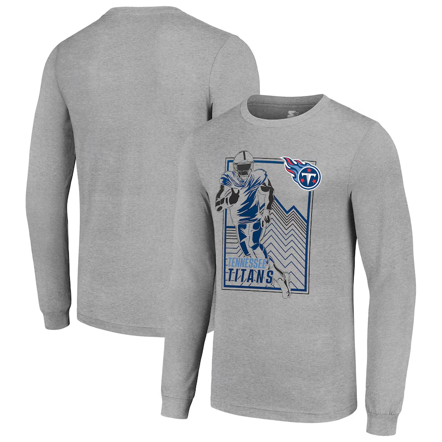 Men Tennessee Titans grey 2024 NFL Long sleeve T Shirts